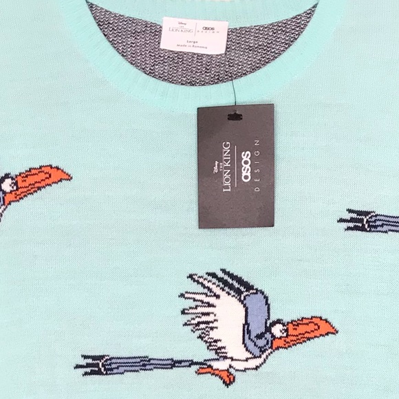 Disney The Lion King Zazu asos Design Knit Sweater Large - Picture 3 of 4